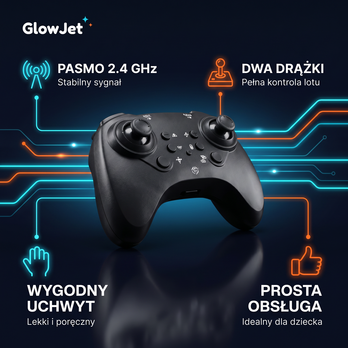 GlowJet™ - Zdalnie Sterowany Dron Myśliwski