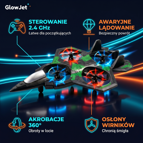 GlowJet™ - Zdalnie Sterowany Dron Myśliwski