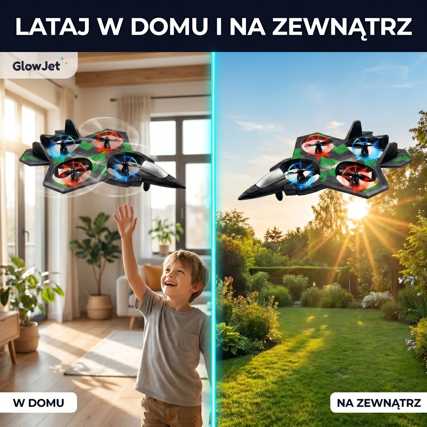 GlowJet™ - Zdalnie Sterowany Dron Myśliwski