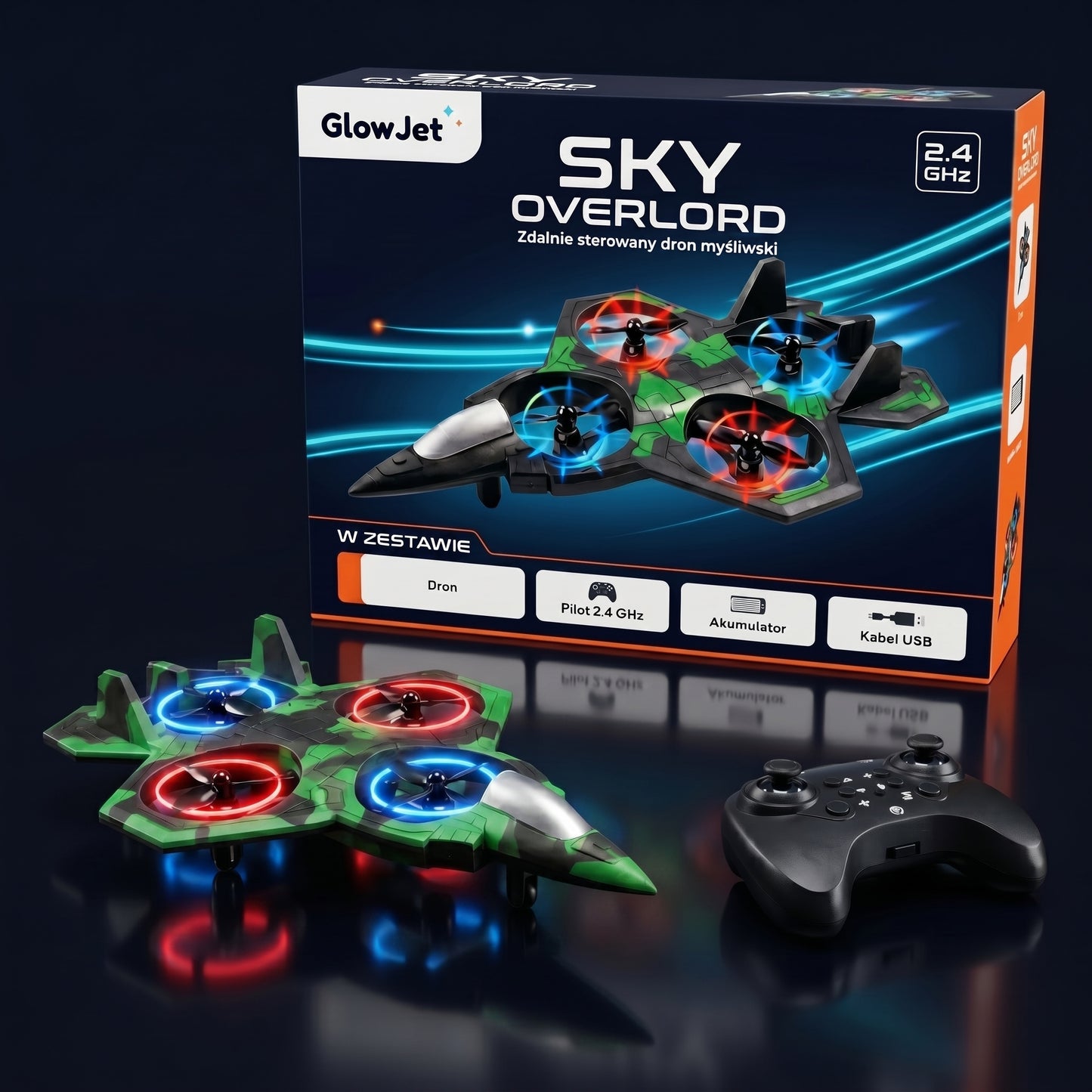 GlowJet™ - Zdalnie Sterowany Dron Myśliwski